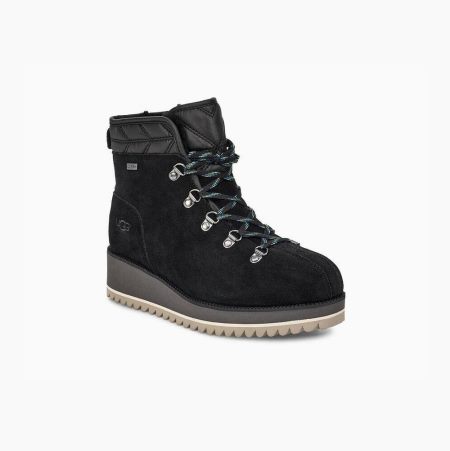 UGG Birch Lace-Up Black Boots for Women (XUTB71268)